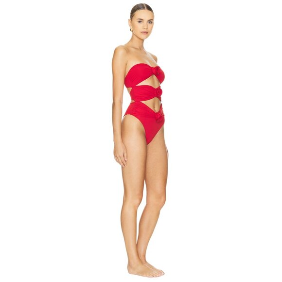 La Reveche Vesna One Piece in Red Large New Womens Cut out Swimsuit - Picture 3 of 12